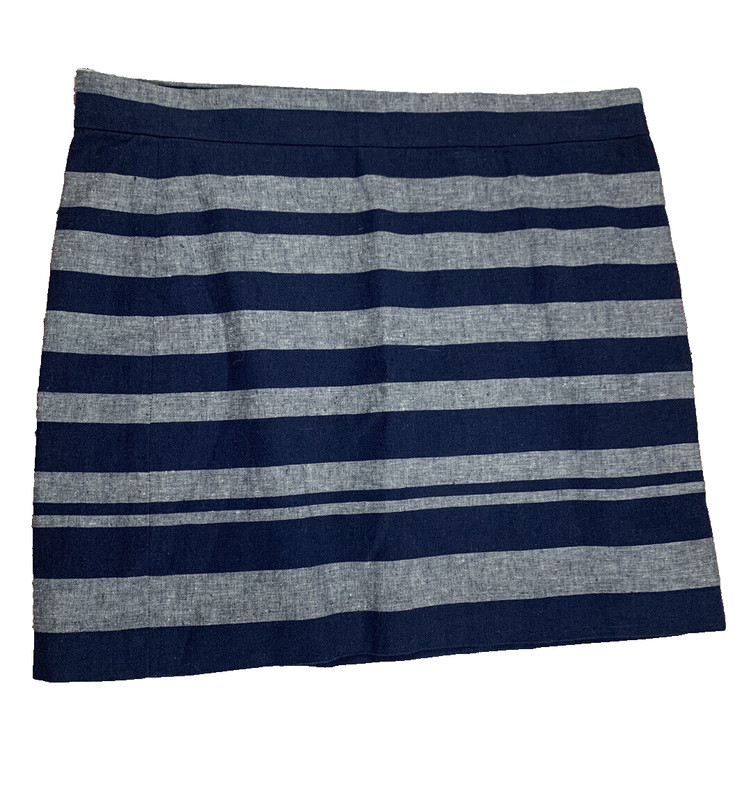 Gap Mini skirt Adult Small Grey Blue Striped Womens 4
