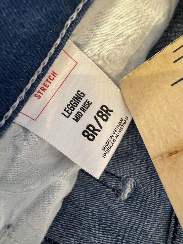 Express Performance High Rise Legging Jeans Dark Wash Blue Skinny 8R gallery