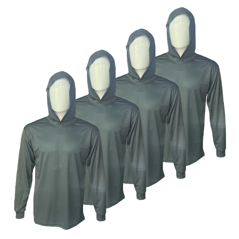 4 PACK - Hi Visibility ultra light weight Long sleeve hoodie / polyester birdeye gallery
