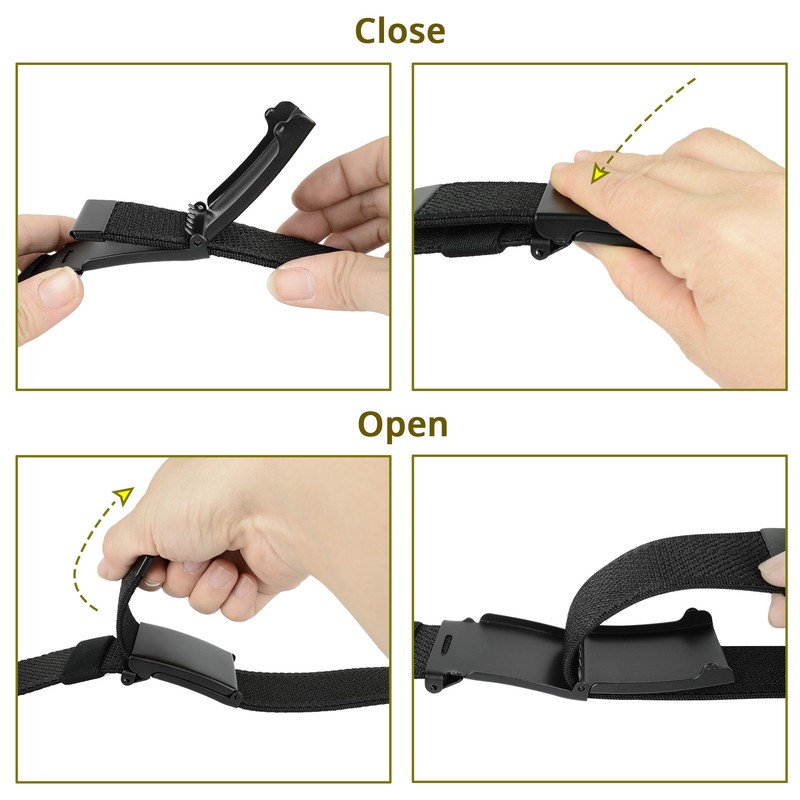 Adjustable Belt Plus Size 47-75'' Men Elastic Stretch Nylon Web Slide Buckle gallery