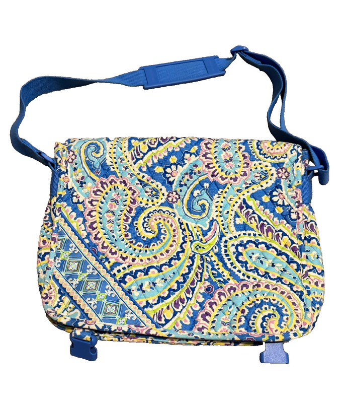 Vera Bradley Cargo Messenger Bag (Laptop) Capri Blue Crossbody- EXCELLENT!