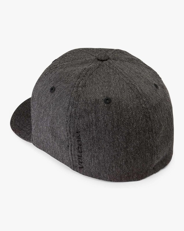 Volcom Flexfit Dri-fit Full Stone Dark Heather 3D Logo Hat Cap New! L/XL gallery
