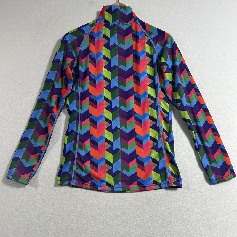 Neve 1/4 Zip Colorful Base Layer Top Womens Geometric Ski Hike Outdoor M gallery