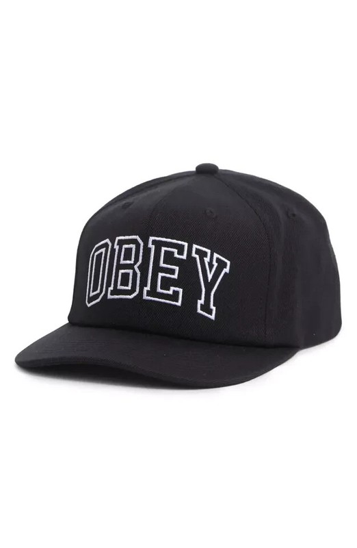 NEW Obey Logo Snap Back Hat Rush 6 Panel classic 85% Acrylic 15% Wool NWT