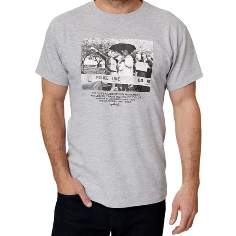The Phluid Project Unisex Pride Gray Graphic Crewneck T-Shirt Large