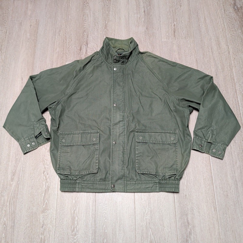 Greg Norman Collection Mens XL Olive Green Golf Bomber Field Jacket 2795
