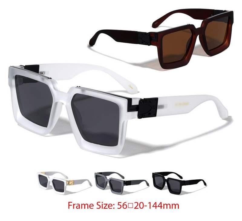 MEN SUNGLASSES HIP HOP SQUARE DESIGNER SHADES RETRO THICK FRAME CLASSIC FASHION gallery