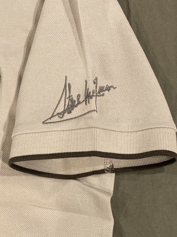 NOS PORSCHE DESIGN STEVE MCQUEEN LIGHT GREY POLO NIB VARIOUS SIZES AVAILABLE. gallery