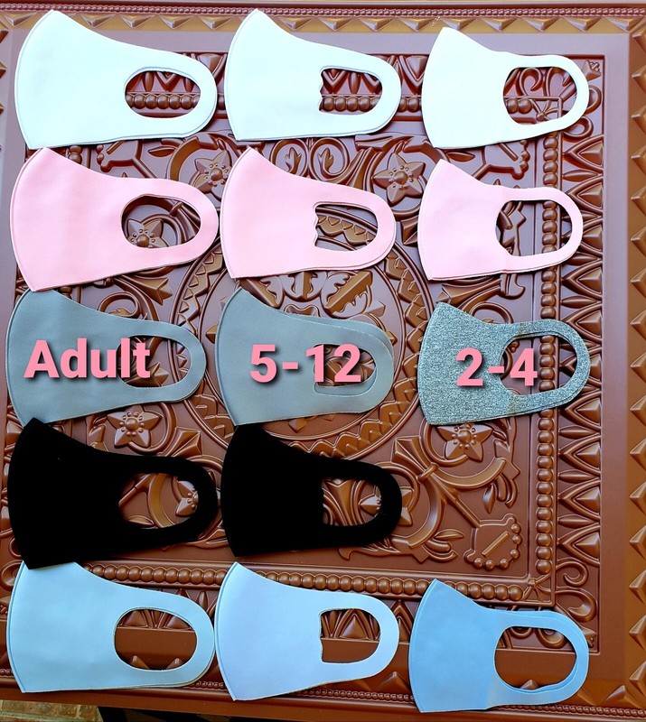 2 Pack Face Masks Washable Reusable Stretchy Variety Adult Child kid toddler gallery