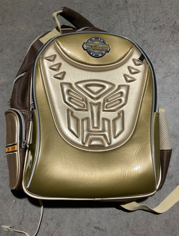 RARE FUJIAN SOUNDY ENTERPRISE HASBRO TRANSFORMERS GOLD BACKPACK PREOWNED