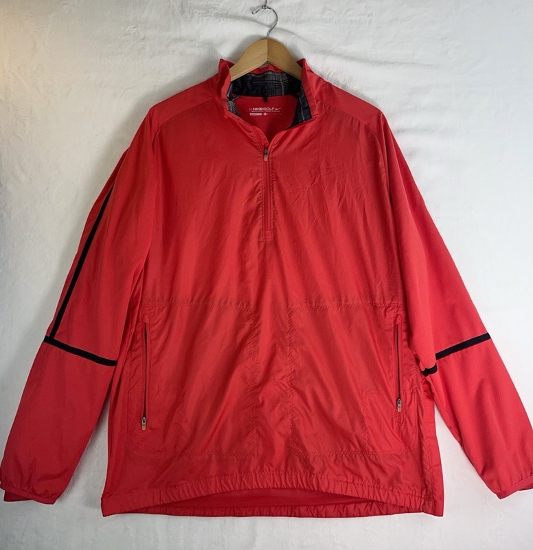 Nike Golf Men’s Windproof Full Zip Red Activewear Jacket Size Large