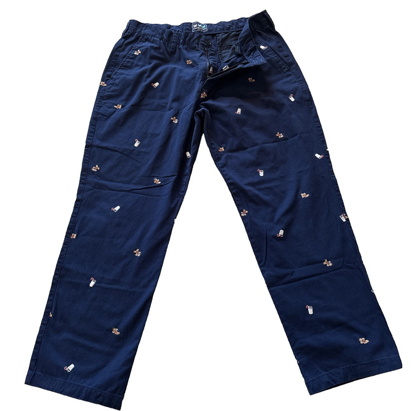 Charleston Threads Cookies Milk Pants 35x29 Navy Embroidery Gingerbread Ivy Prep gallery