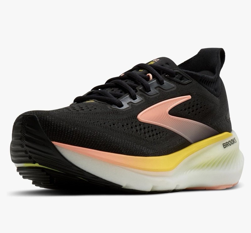 Brooks Women’s Glycerin 23 Neutral Running Shoe (Black/Peach/Nightlife) Medium/B