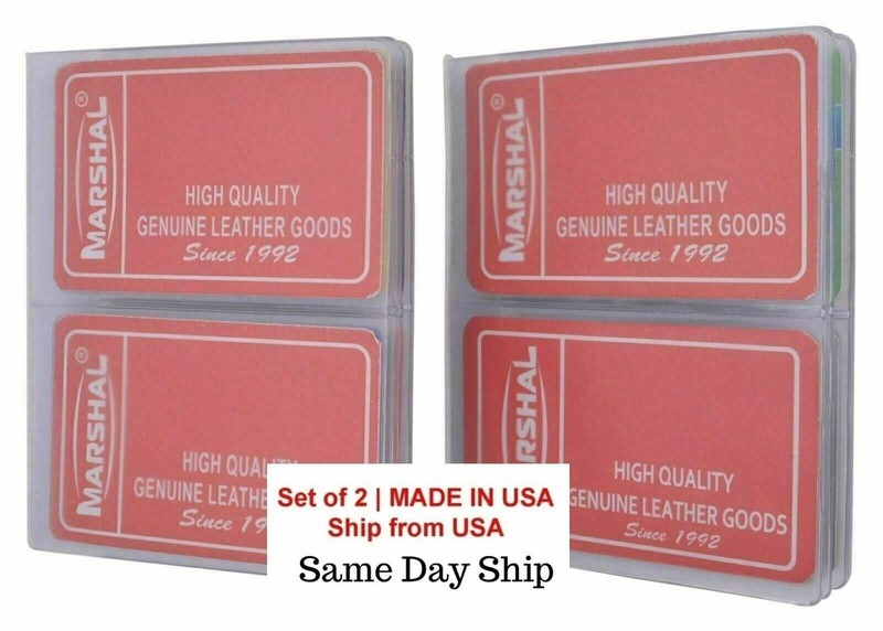 New 2 Clear Plastic Wallet Inserts 3-5/8″ x 5″ for Credit Card Holder & Hipsters