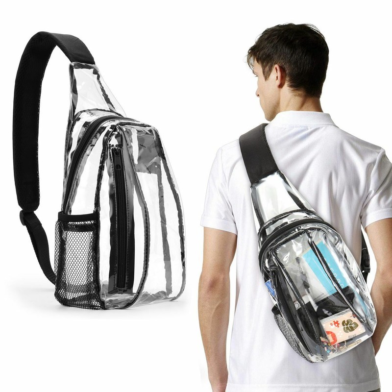 Clear Fanny Pack Men Women Waist Pouch Belt Bag Crossbody Gym Stadium Security gallery