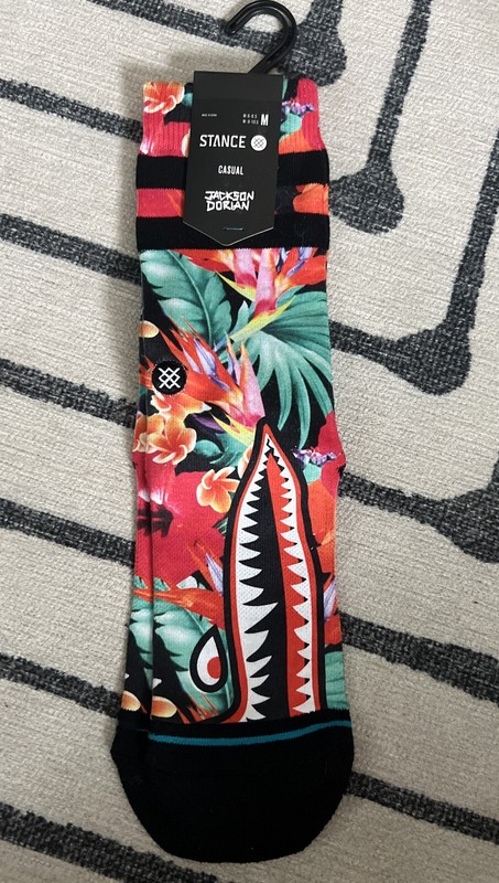 Stance Jackson Dorian Hawaiian Casual Crew Height Socks Unisex Size Medium NWT