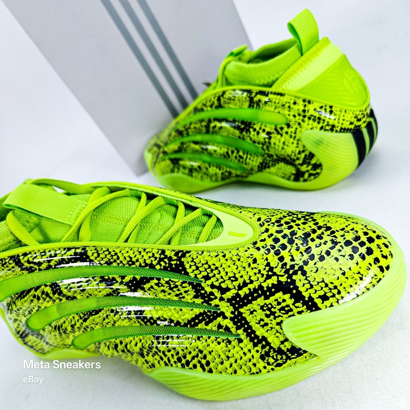 Adidas Harden US 14 Men’s Lime Green Black Boost Basketball Snakeskin JR8289 New