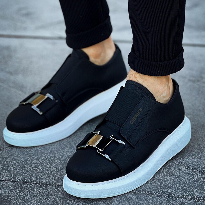 Men’s Daily Sneakers Black Comfort Casual Shoes Stylish Trendy Walking Trainers