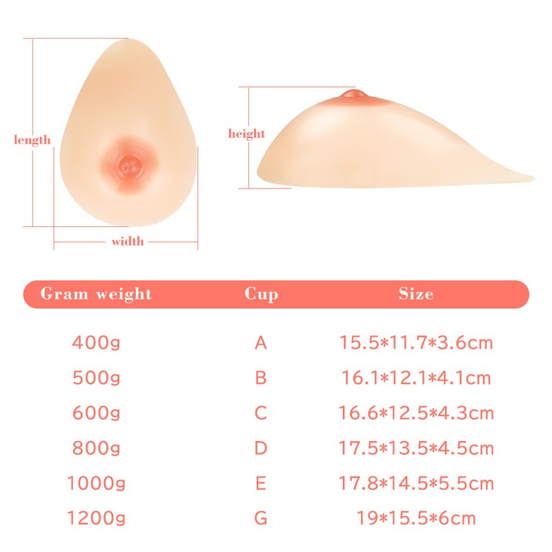 Silicone Teardrop Breast Forms Fake Boobs Bra Enhancers A-E Cup Crossdresser Cos gallery