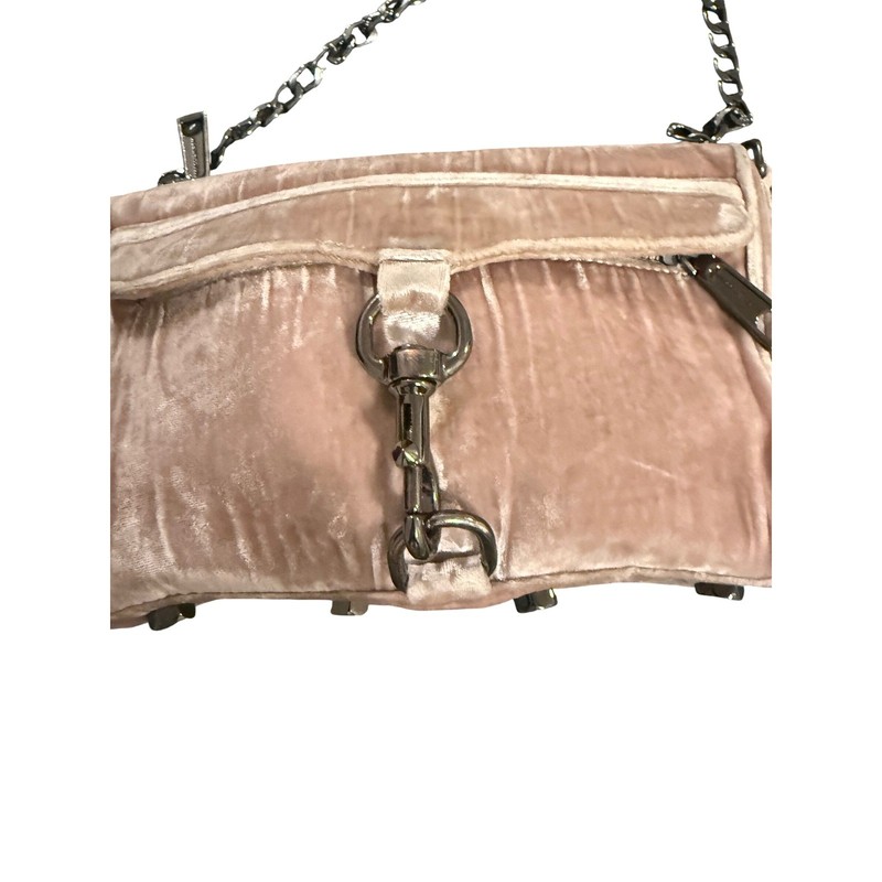 Rebecca Minkoff Mini MAC Velvet Crossbody Bag Blush Pink Gunmetal Hardware gallery