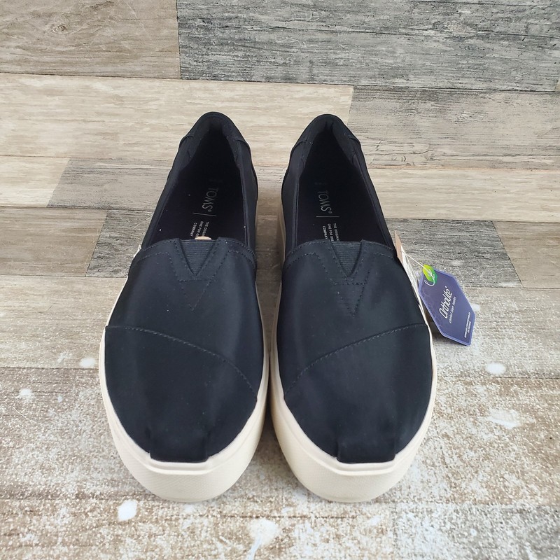 Toms Alpargata Lug Womens Shoes Sz 9.5 Black Utility Twill Slip-on Sneakers gallery