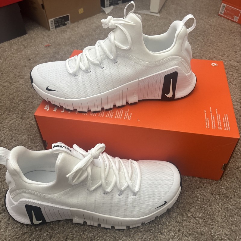 Size 12-Nike Free Metcon 6 White Black (FJ7127-101) gallery