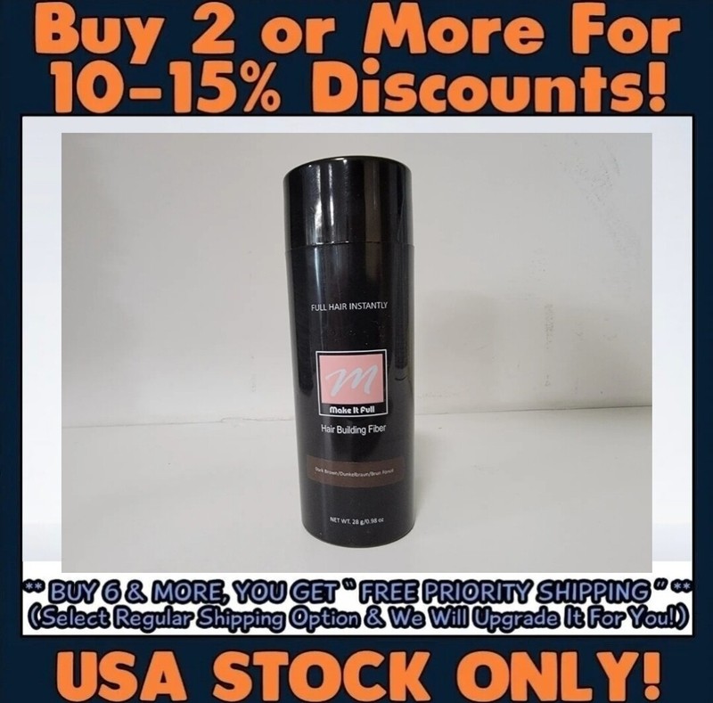 NEW MakeitFull Hair Building Fibers Black Dark Medium Light Brown BEST IN CLASS gallery