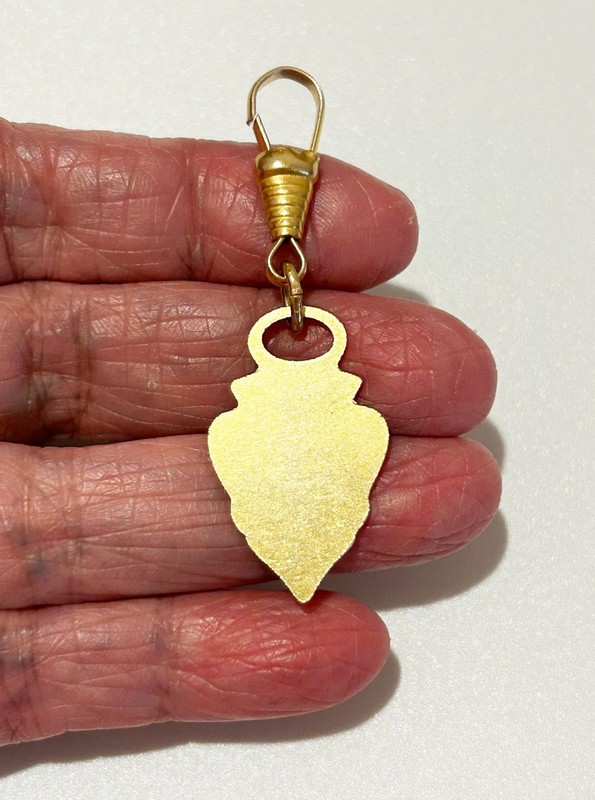 Gucci Vintage Gold Tone Knight Shield Key Chain Bag Charm Zipper Pull Pendant #2 gallery