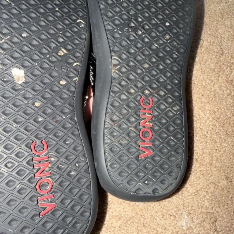 Vionic Women’s Tide II Toe Post Sandal Glossy Black Flip Flop Size 7 gallery
