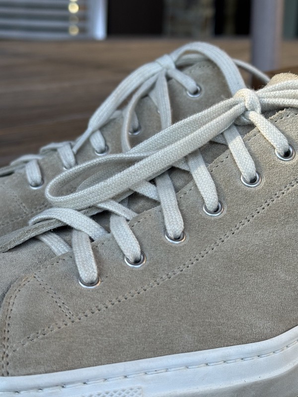 Common Projects Achilles Low Suede Beige Mens Sneakers EU 42 US 9 Made In Italy gallery