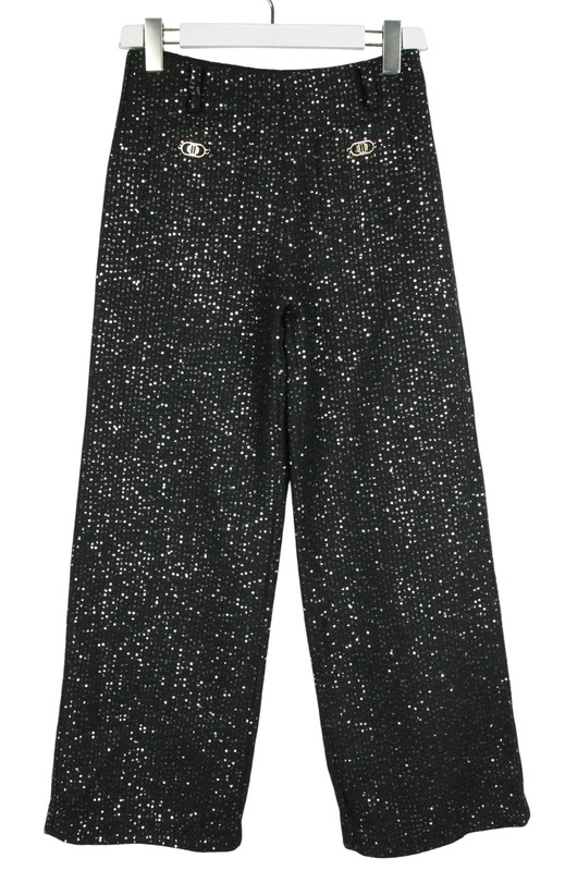 Maje Trousers Womens (EU) 36 Tweed Wool Blend Sequin Straight Leg