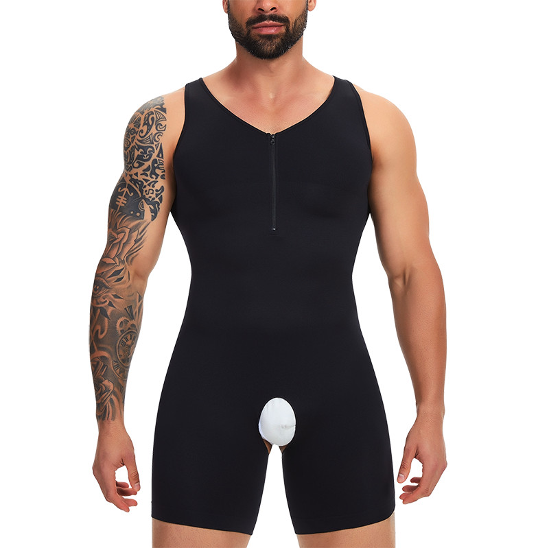 Mens Body Shaper Slimming Bodysuit Compression Tummy Control Fajas Para Hombres