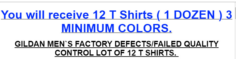 (12 PACK) FACTORY DEFECTS GILDAN Plain T Shirts 3XL Mix Colors WORK T Shirts gallery