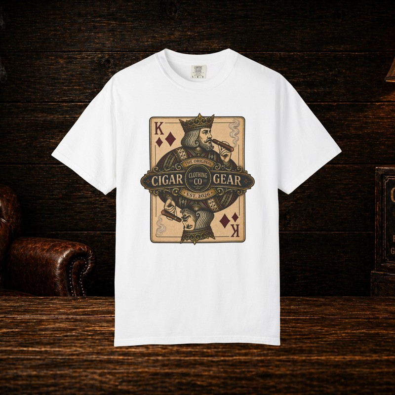 King of Diamonds Cigar T Shirt Men's Graphic Tee Poker & Cigar Apparel gallery
