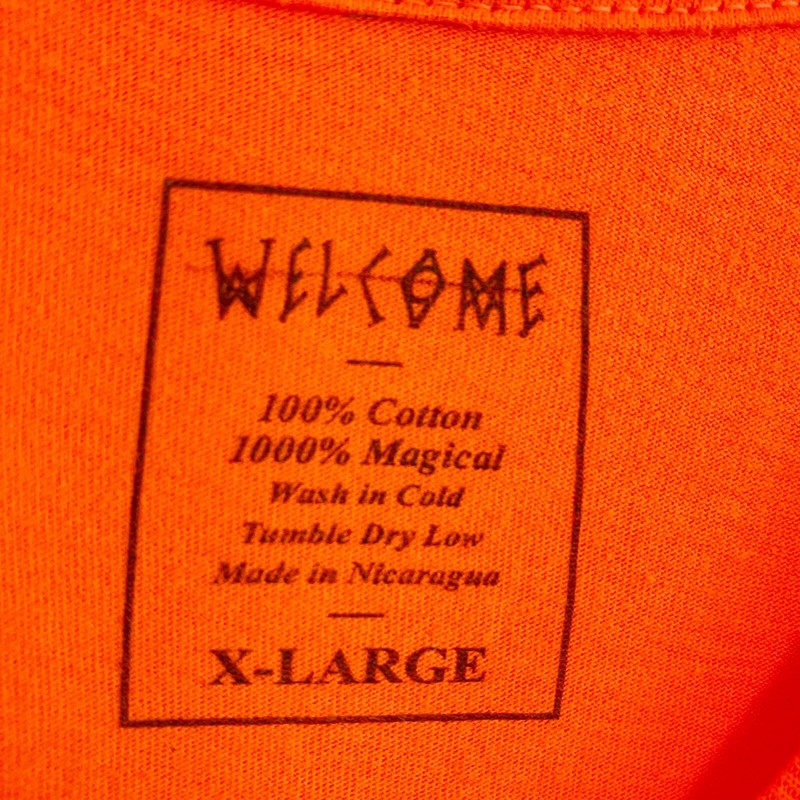 Welcome Skateboards Trippy Bot Orange Tee Shirt XL gallery