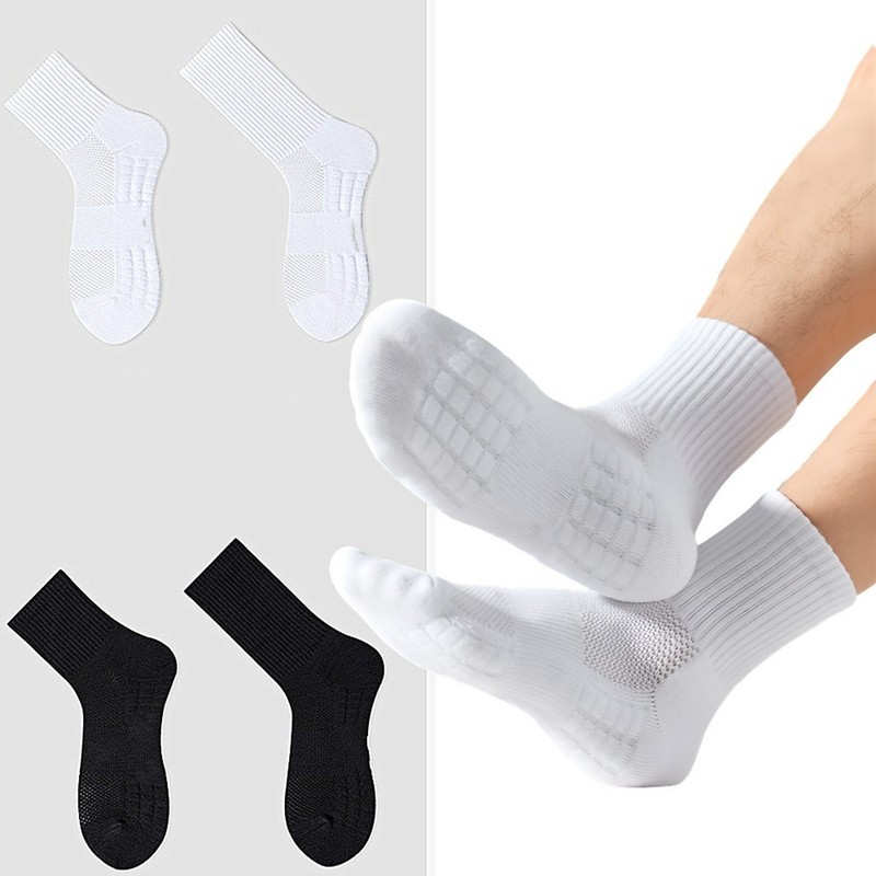 6 Pairs Set Men's Black Ankle Socks Sports Crew Solid Socks Cotton Socks gallery