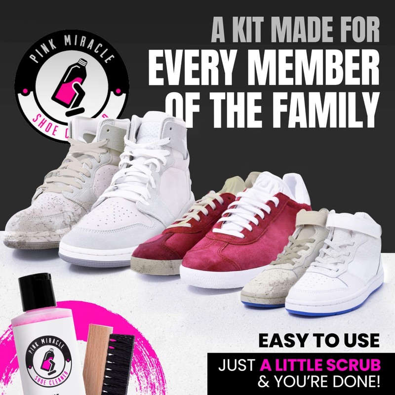 Miracle Shoe Cleaner Kit - Fabric & Leather Cleaner for Sneakers, Suede & Nubuck gallery