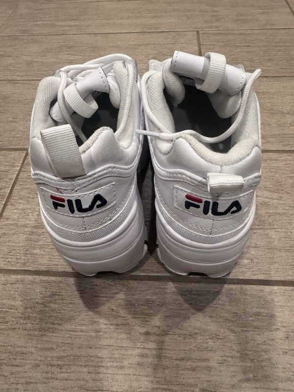 Fila 5FM00704-125 Women's Disruptor Platform Sneaker, White/Navy/Red, Size 6 US gallery