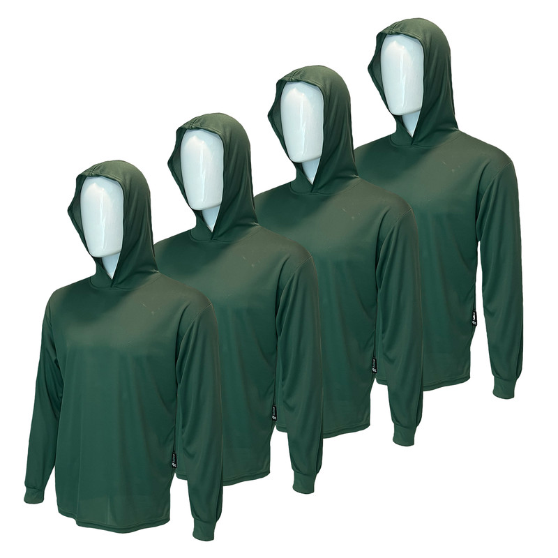 4 PACK - Hi Visibility ultra light weight Long sleeve hoodie / polyester birdeye gallery