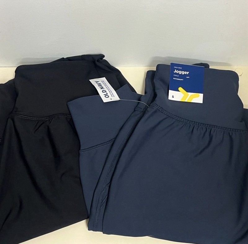 Old Navy Women’s Active Joggers in Navy Blue and Black, Size Small