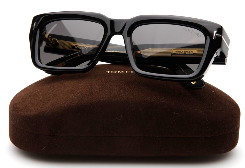 NEW TOM FORD TF 1203 01A Black Sunglasses 51-19-135mm B42mm Italy
