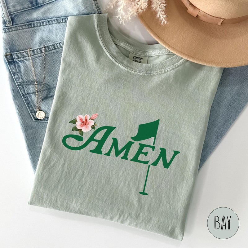 Golf Amen Shirt Azalea Pink Golf Tournament Shirt Gift Golf Birthday Party Shirt