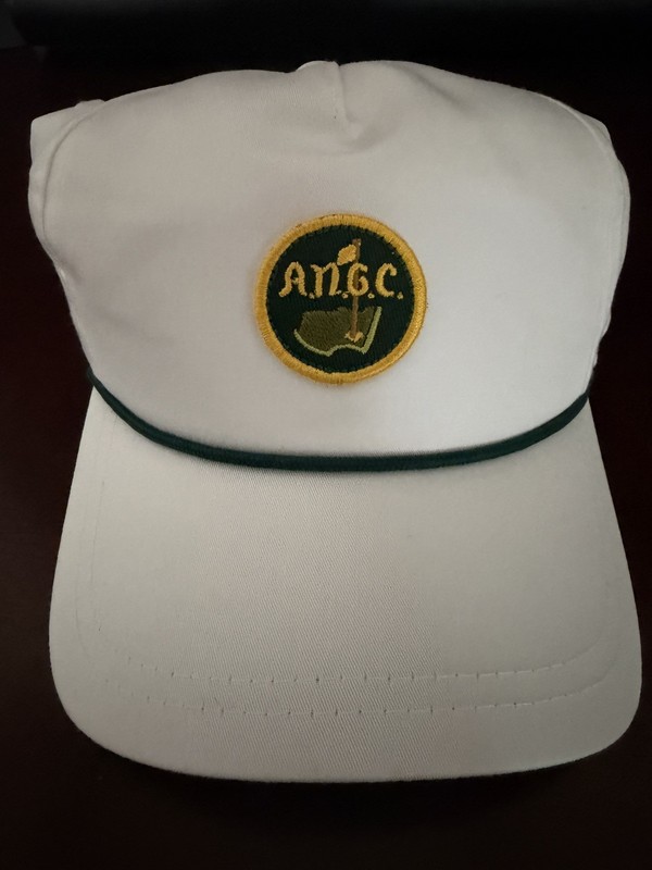 Augusta National Golf Club Members Logo Hat ANGC Logo White With Green Rope