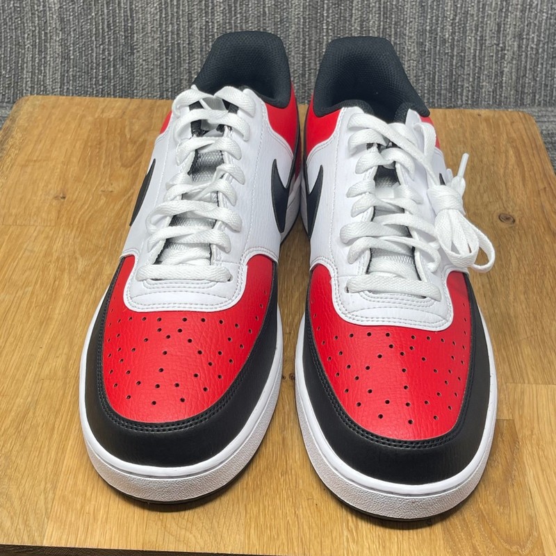 Nike Court Vision Low Sneakers Men 12 Red White Black IO9112-657 Basketball NEW gallery