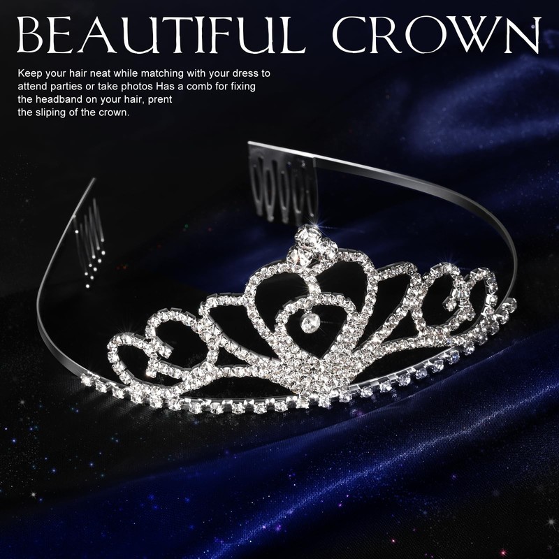 Teenitor Crown, 5pcs Tiaras for Women, Tiara Crown, Silver Tiara for Little G... gallery