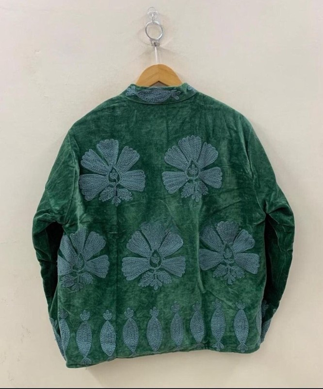 Velvet Suzani Jacket Featuring Traditional Uzbek Floral Embroidered~Handmade gallery