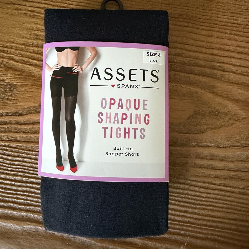 ASSETS Spanx Opaque Shaping Tights w/ built-in shaper short Size 4…180-220lbs