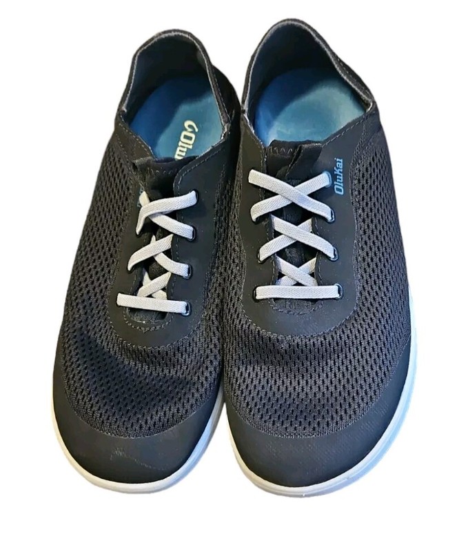 Olukai Nohea Moku Deck Shoes Mens 9 Loafers Mesh Black Day Boat Slip Ons gallery