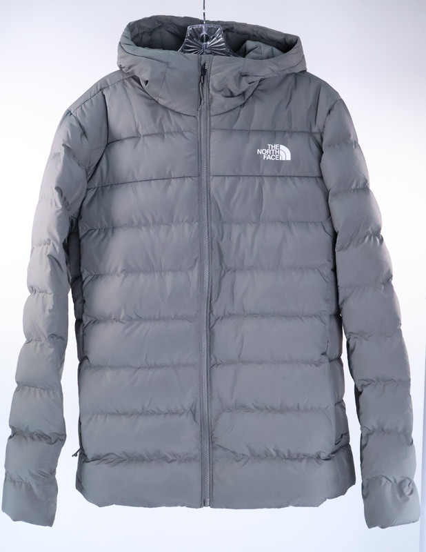 The North Face Aconcagua 3 Puffer Hoodie Jacket Men’s Large Gray NF0A84I1 Read
