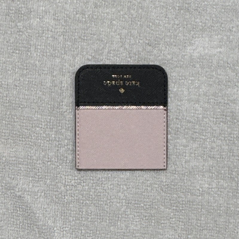 kate spade new york Colorblock Leather Card Case ID/Document Holder Pink/Black